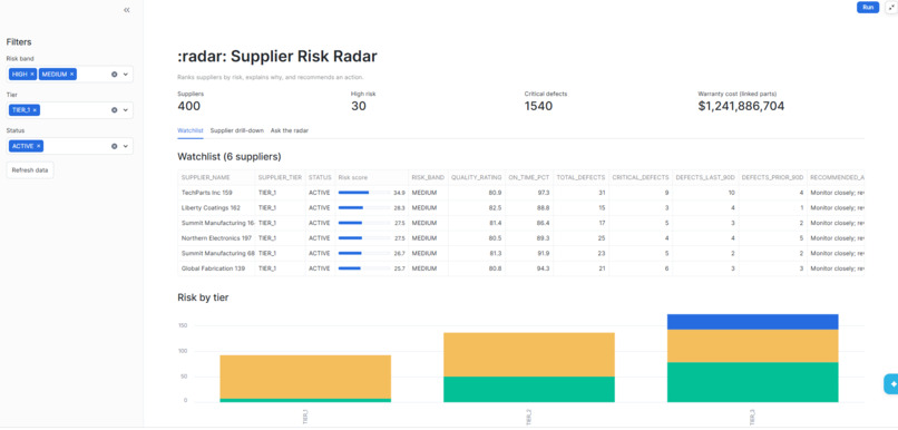 Supplier Risk Radar – screenshot 3