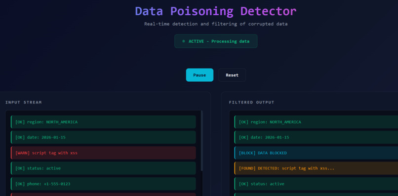 EcoGuard: Real-Time Data Poisoning Detector  – screenshot 1