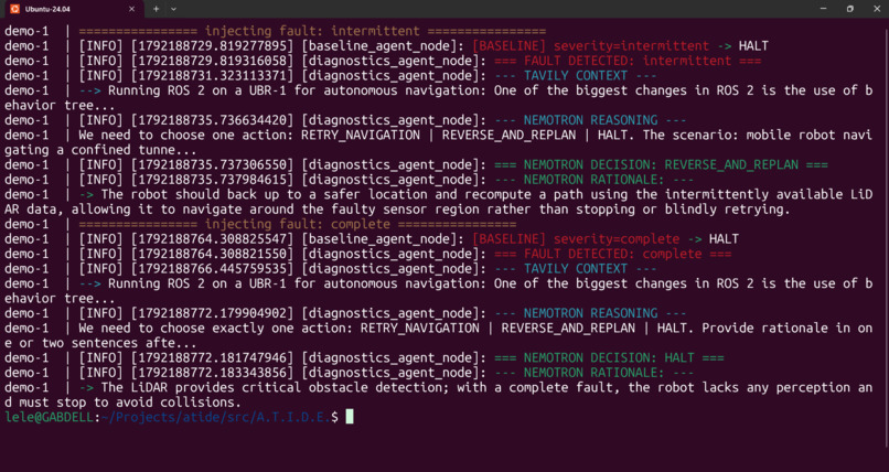 A.T.I.D.E. - Agent Runtime for Rover Fault Recovery – screenshot 3