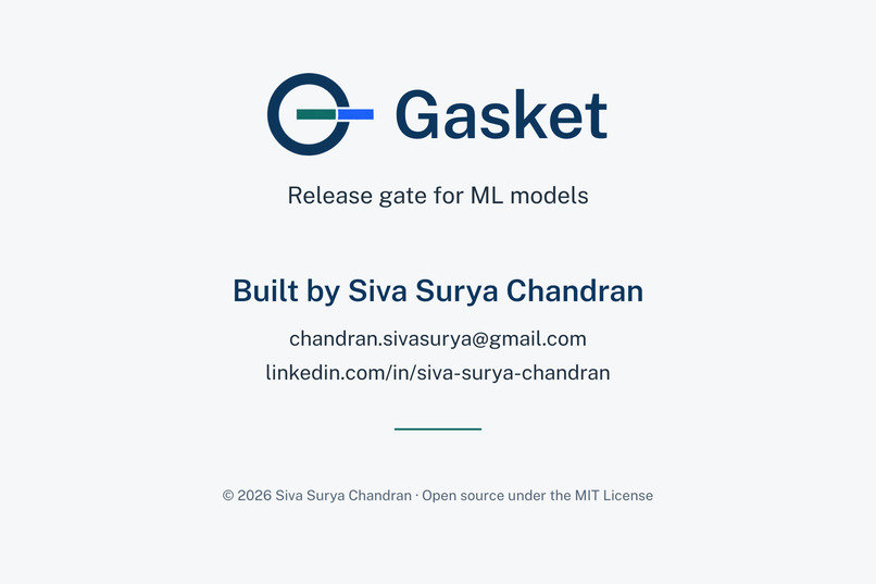 Gasket: release gate for ML models – screenshot 15