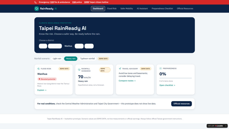 Taipei RainReady AI – screenshot 4