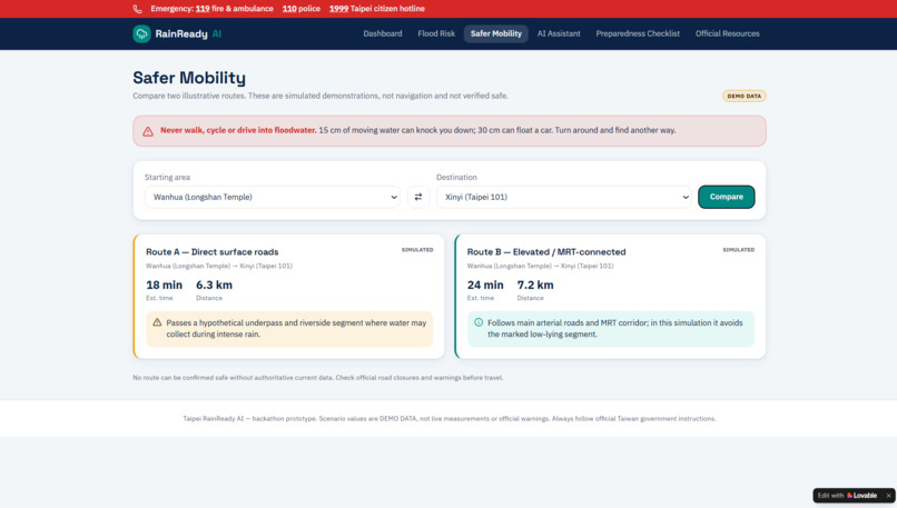 Taipei RainReady AI – screenshot 6