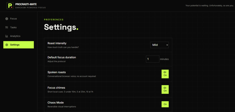 PROCRASTI-MATE – screenshot 3
