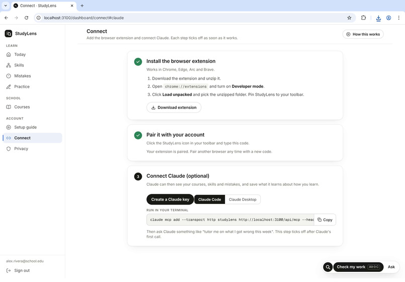 StudyLens: An AI Tutor That Learns How You Think – screenshot 4