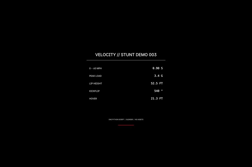 VELOCITY // STUNT DEMO 003 – screenshot 2