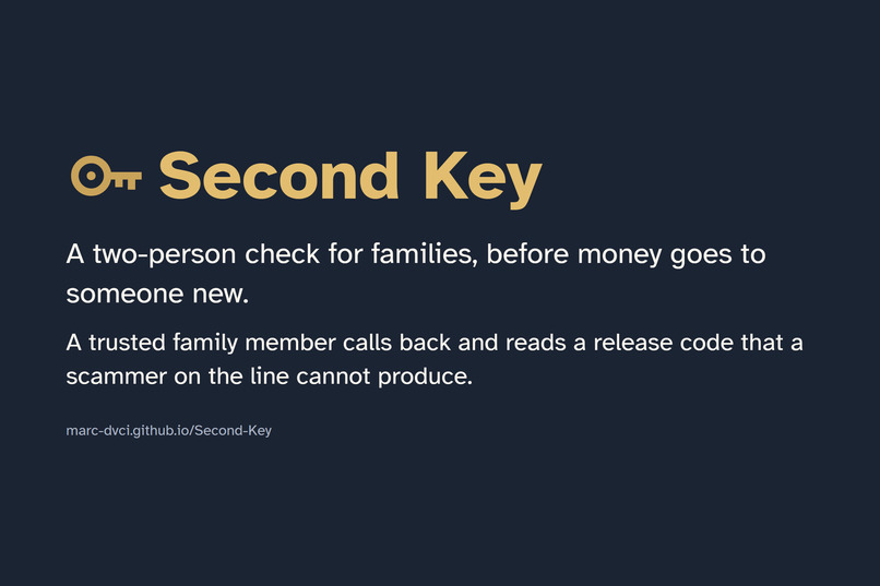 Second Key: a call-back check before a parent pays – screenshot 1