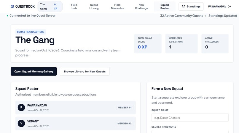 QuestBook – screenshot 1