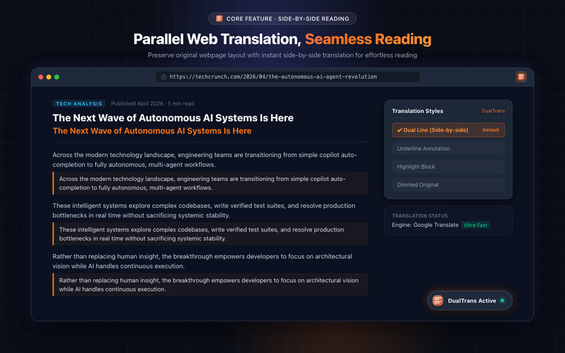 DualTrans - Bilingual YouTube Subtitles – screenshot 1