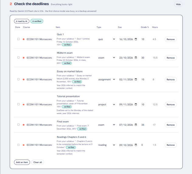 Syllabuddy – screenshot 2