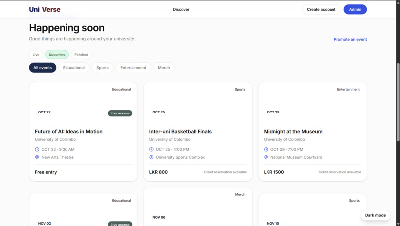UniVerse – screenshot 2