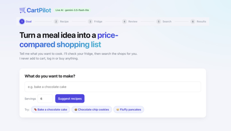 CartPilot – screenshot 1
