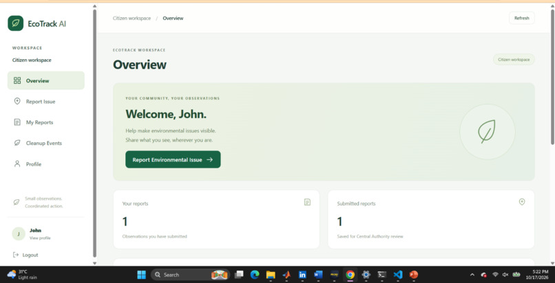 EcoTrack AI – screenshot 1