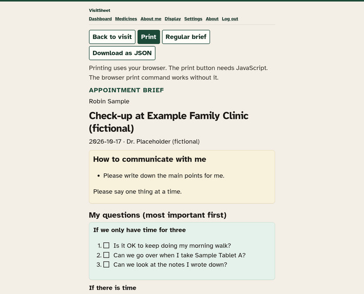VisitSheet — your appointment on one page – screenshot 5