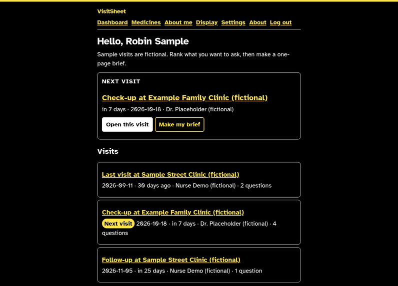 VisitSheet — your appointment on one page – screenshot 6