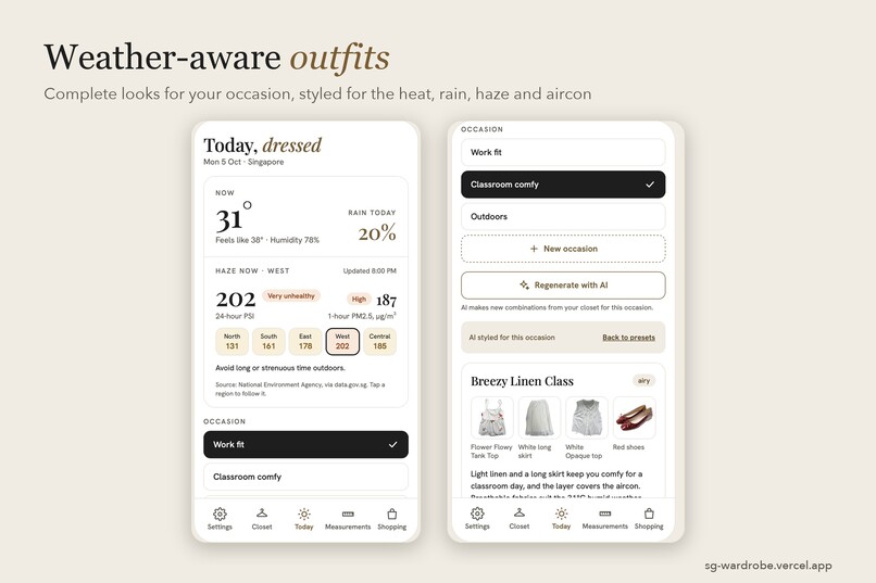 SG wardrobe – screenshot 1