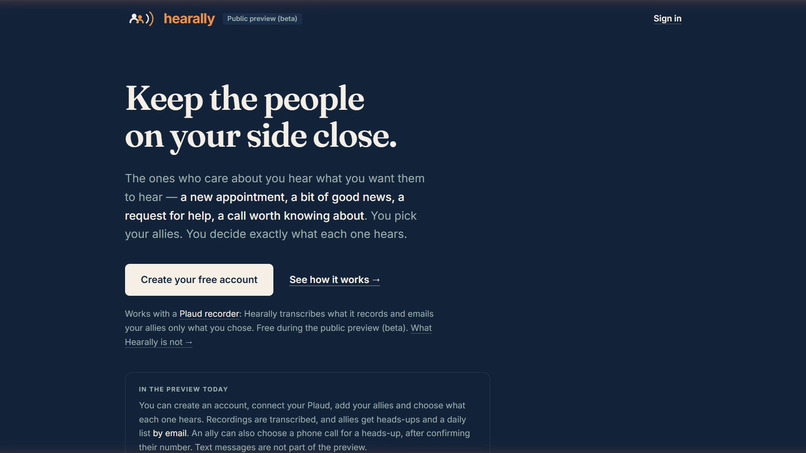 Hearally – screenshot 1