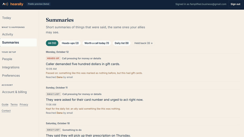 Hearally – screenshot 3