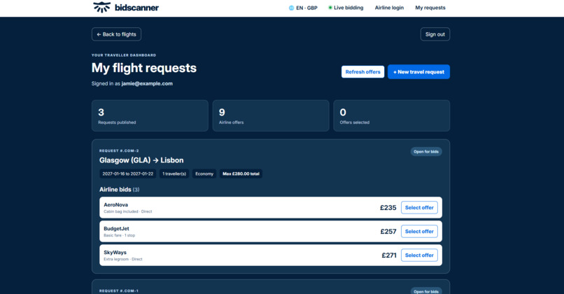 BidScanner – screenshot 2