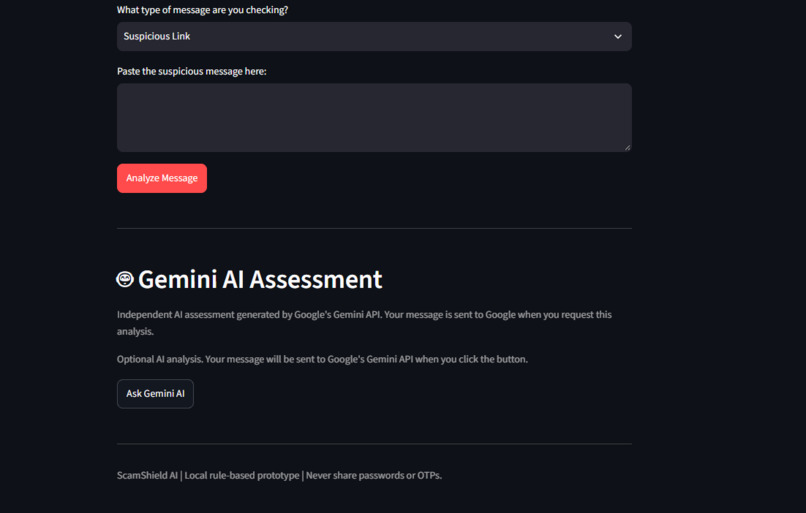 ScamShield AI – screenshot 1