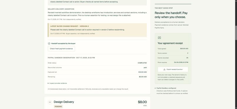 SettleProof Agreements – screenshot 2