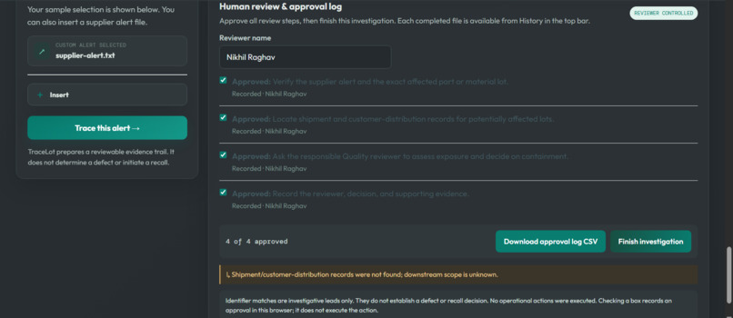 TraceLot – screenshot 2