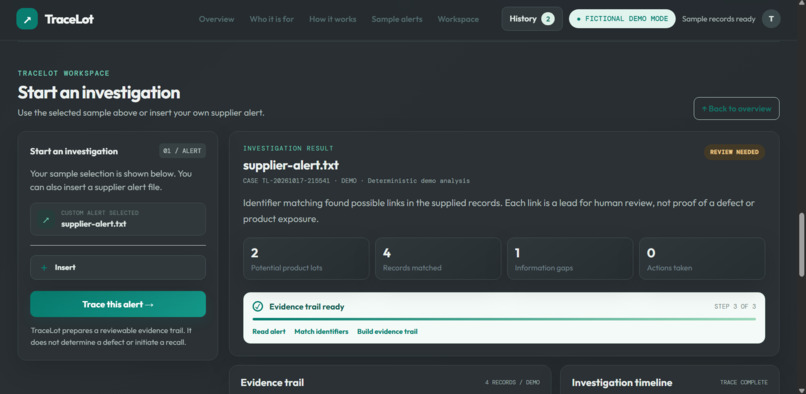 TraceLot – screenshot 3
