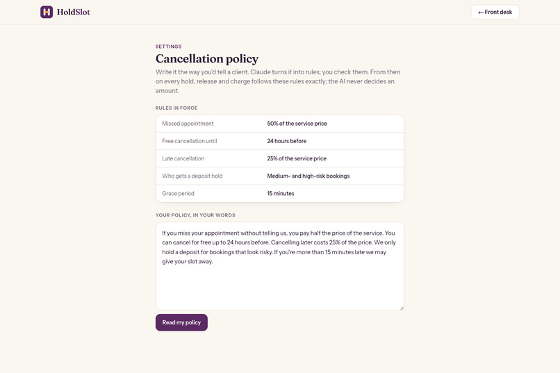 HoldSlot – screenshot 2