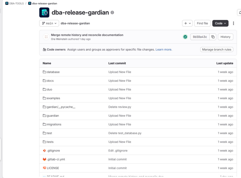 DBA Release Guardian — AI-agent – screenshot 1