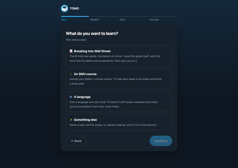 TOMO – screenshot 1
