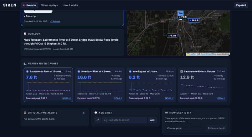 SIREN: Street-Level Flood Intelligence – screenshot 2