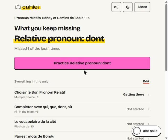 Cahier – screenshot 1