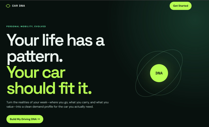 Car DNA — Genetic Algorithms for Smarter Car Choices – screenshot 1
