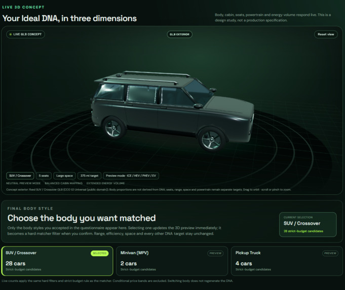 Car DNA — Genetic Algorithms for Smarter Car Choices – screenshot 6