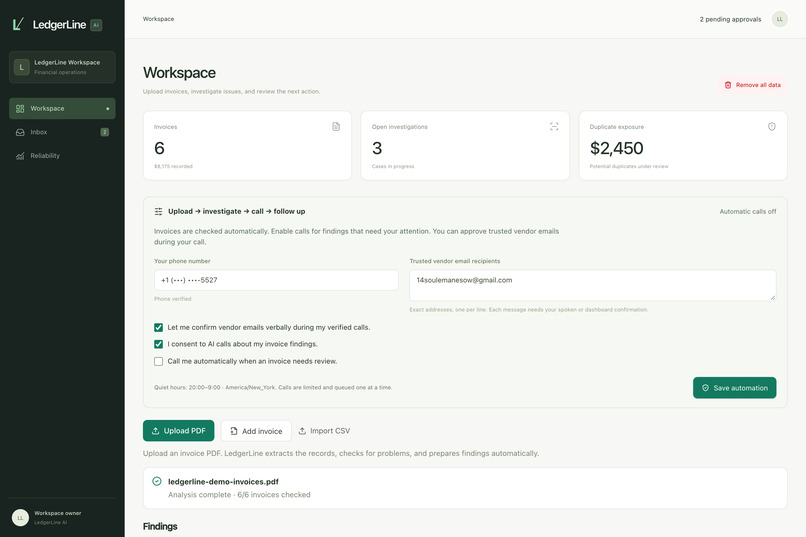 LedgerLine – screenshot 1