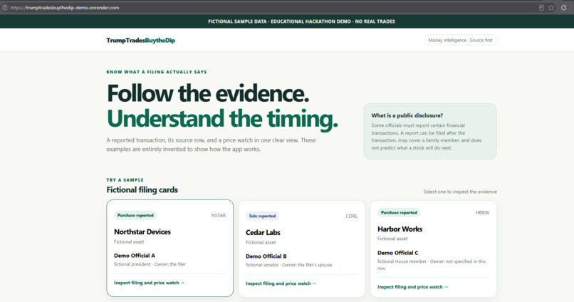 TrumpTradesBuyTheDip – screenshot 1