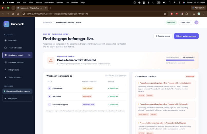 Launcheck – screenshot 1
