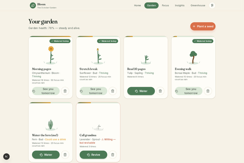 Bloom — A Garden That Grows With You – screenshot 1