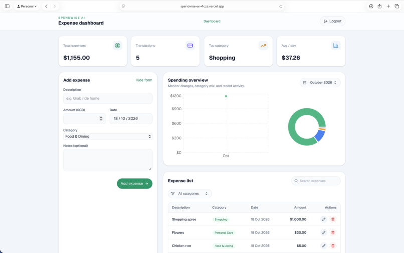 SpendWise AI – screenshot 1