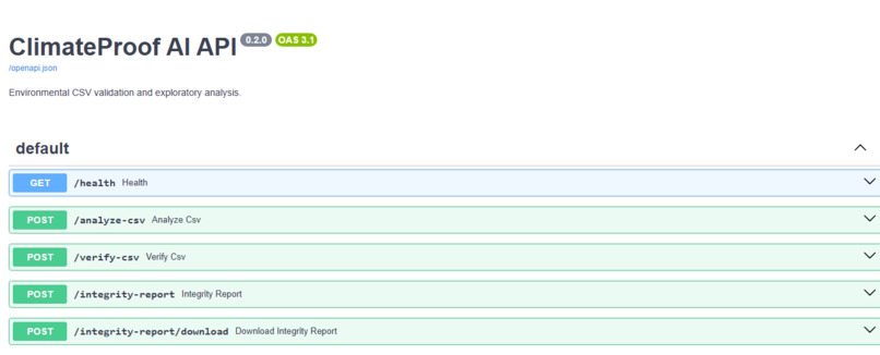 ClimateProof AI – screenshot 1