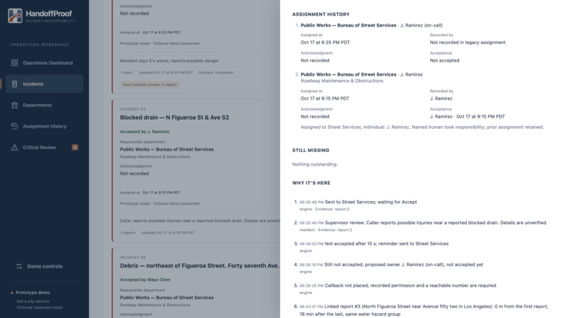 HandoffProof – screenshot 2