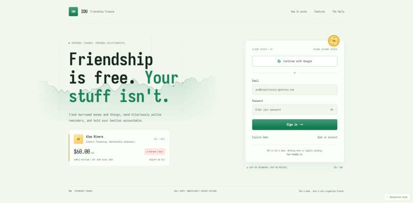 IOU - Informal Obligations Utility – screenshot 1