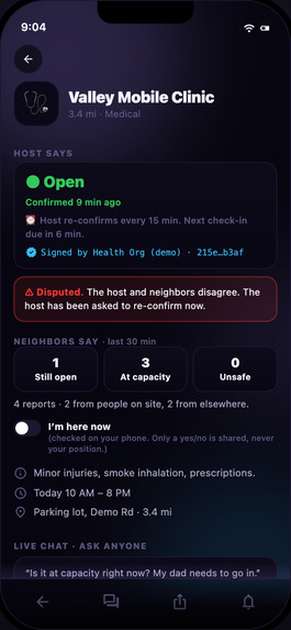 EventApp-Lifeline – screenshot 1