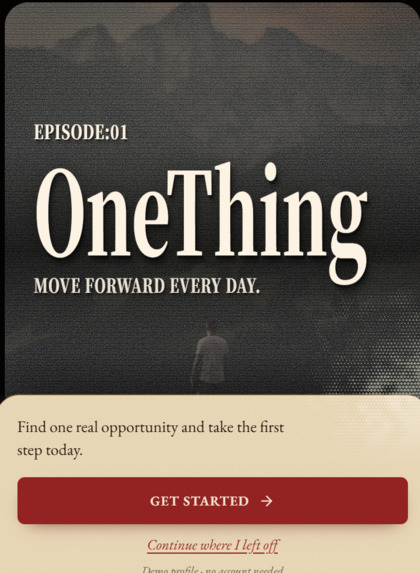 OneThing – screenshot 1