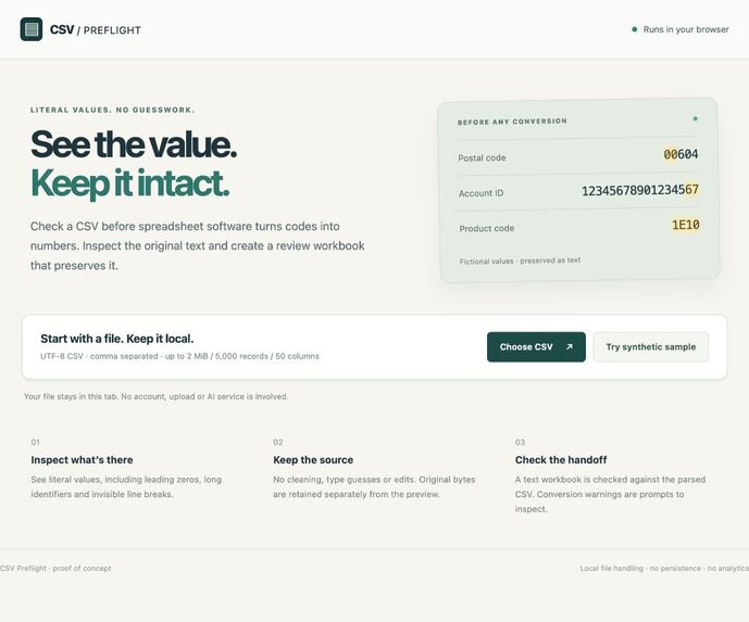 CSV Preflight – screenshot 1