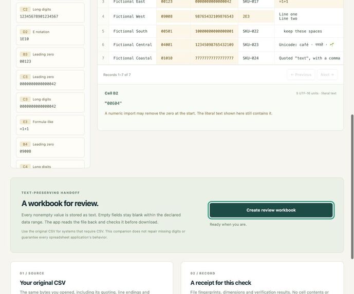CSV Preflight – screenshot 2