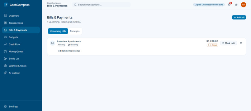 CashCompass – screenshot 1