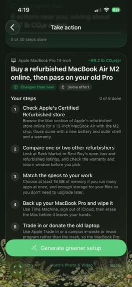 LiveGreen: the all-in-one sustainability tracker – screenshot 7