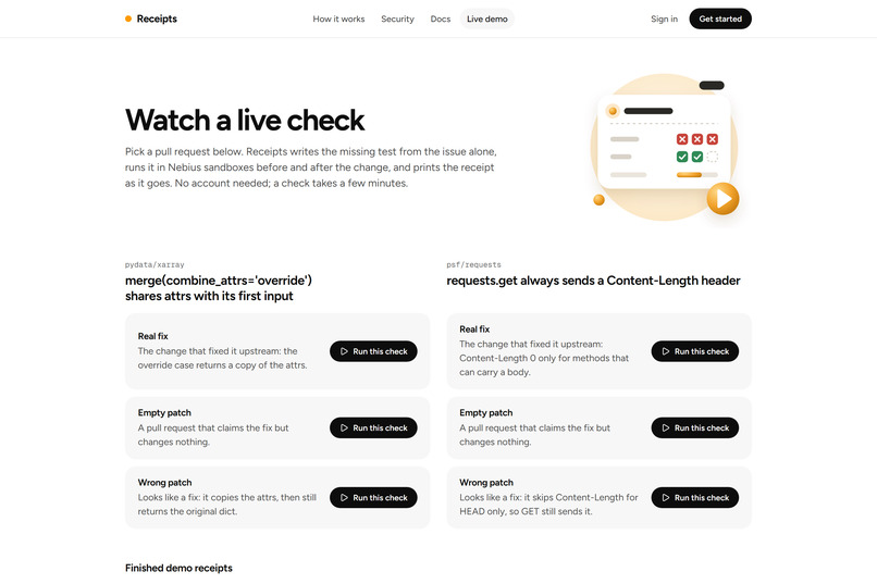 Receipts – screenshot 6