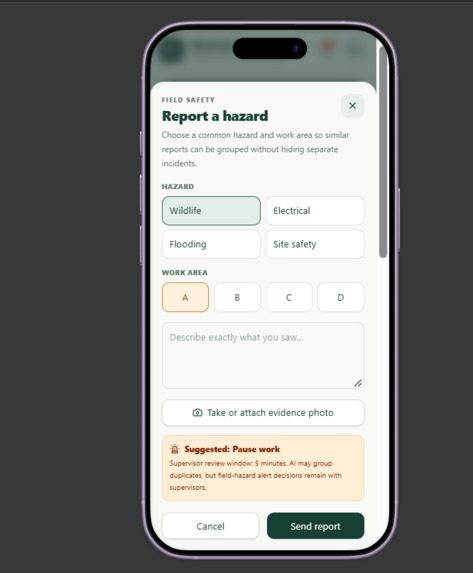 Team Hurricane's Construction Weather Dashboard – screenshot 4
