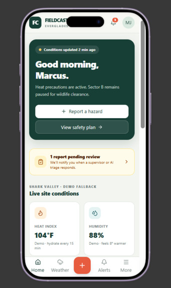 Team Hurricane's Construction Weather Dashboard – screenshot 5
